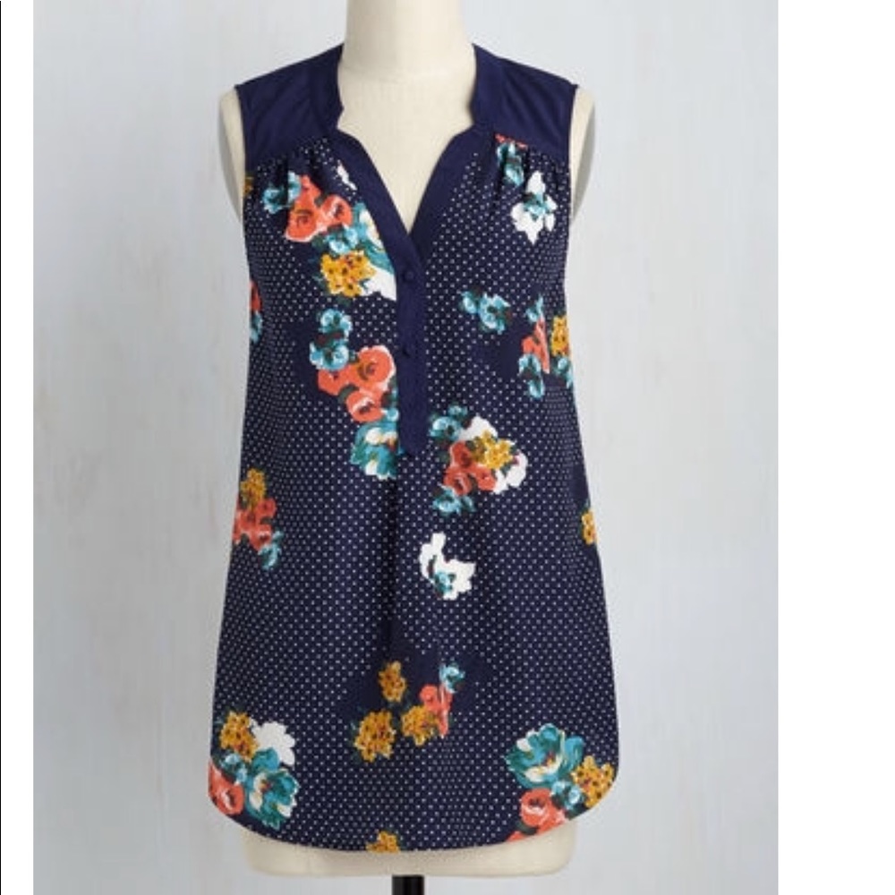 ModCloth floral sleeveless top 3X